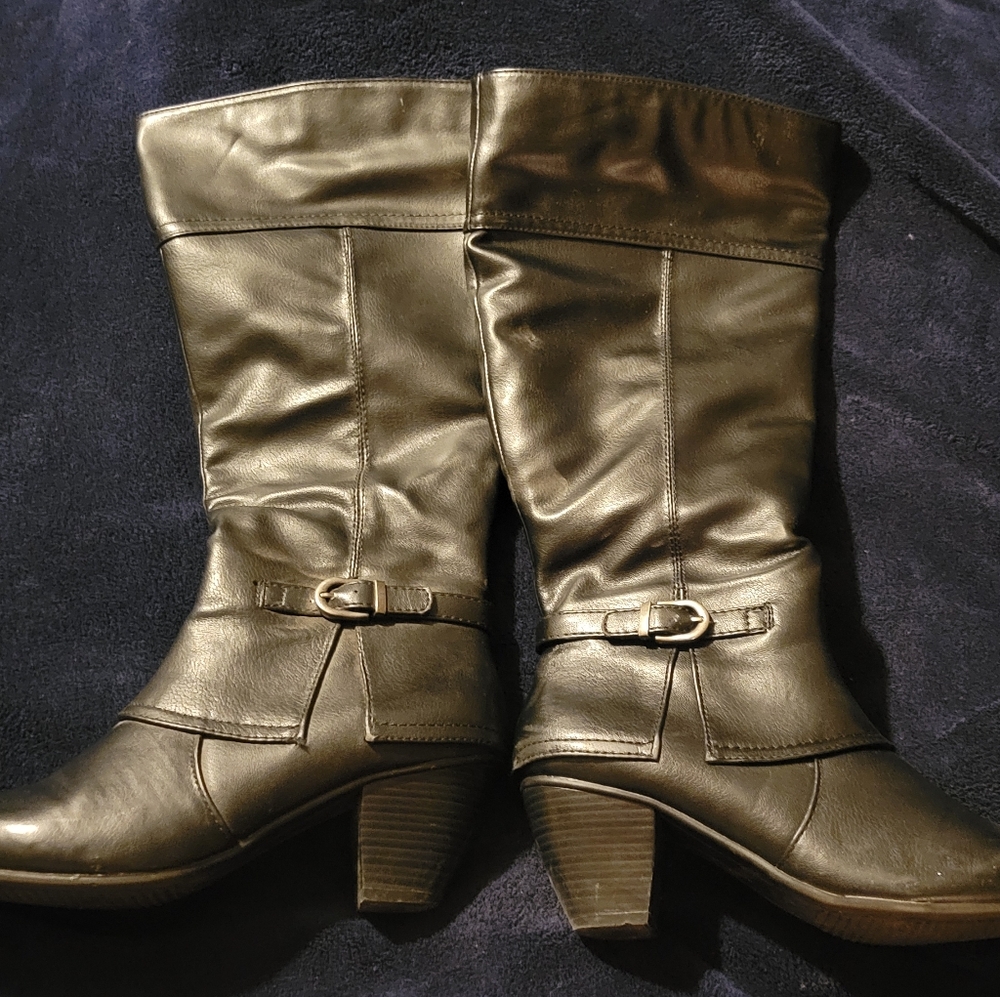 Womens Black heel boots